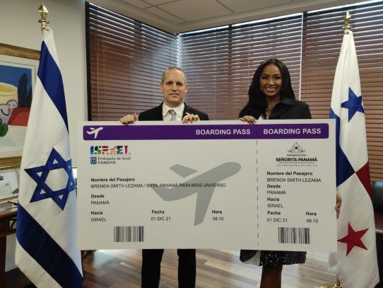Señorita Panamá para Miss Universo visitó la embajada de Israel