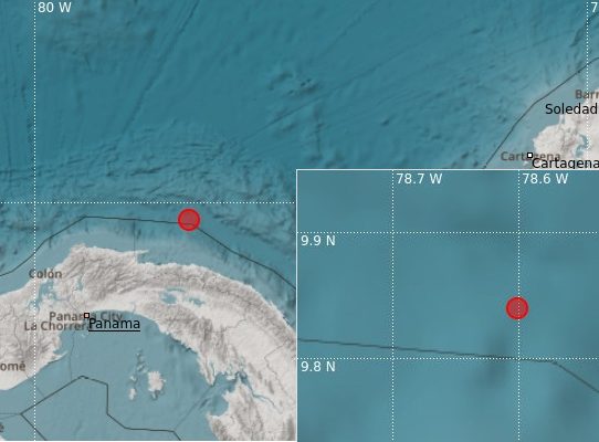 Hoy ocurrieron dos eventos sísmicos en Panamá