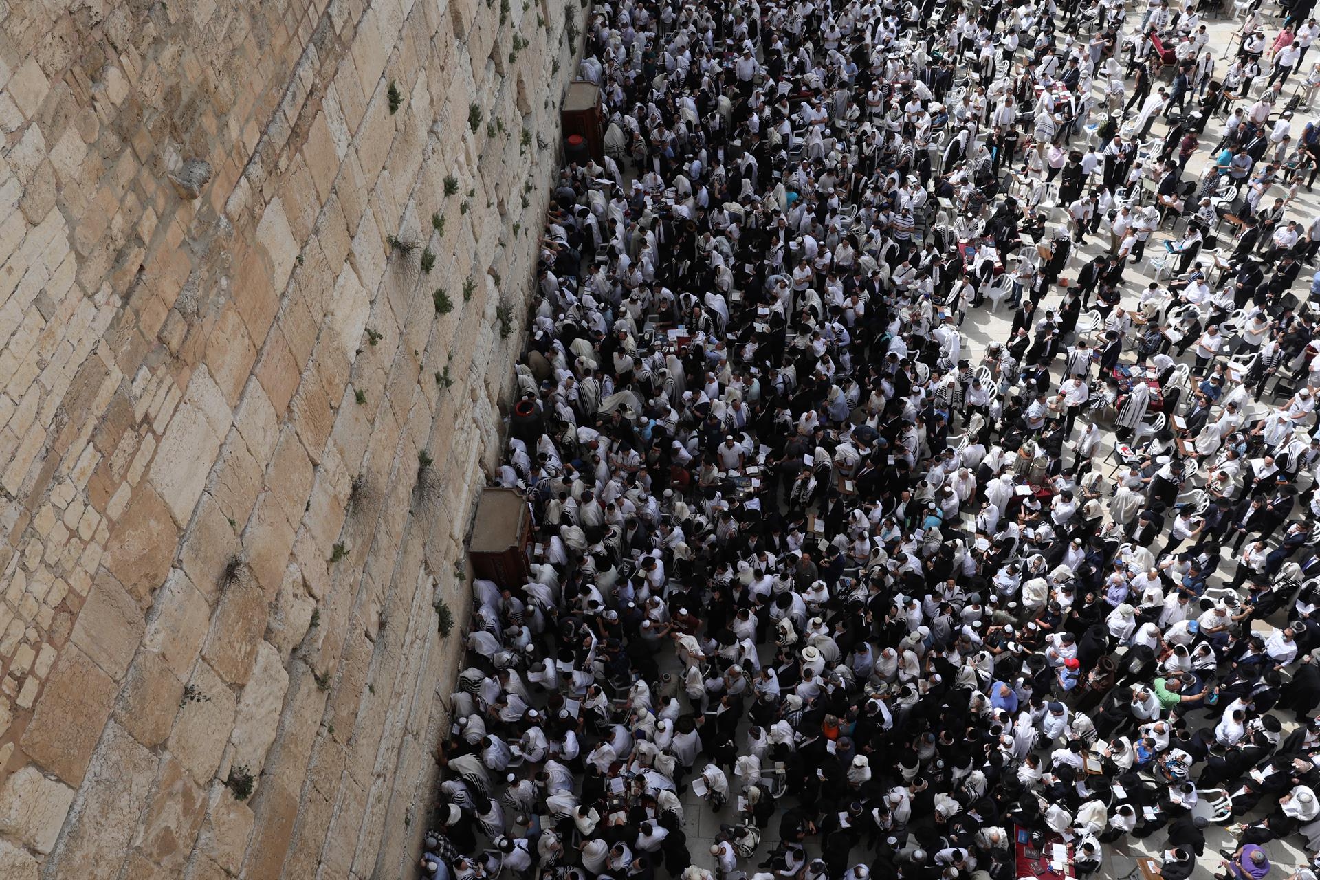 Miles de judíos acuden a la Bendición Sacerdotal en Muro de las Lamentaciones