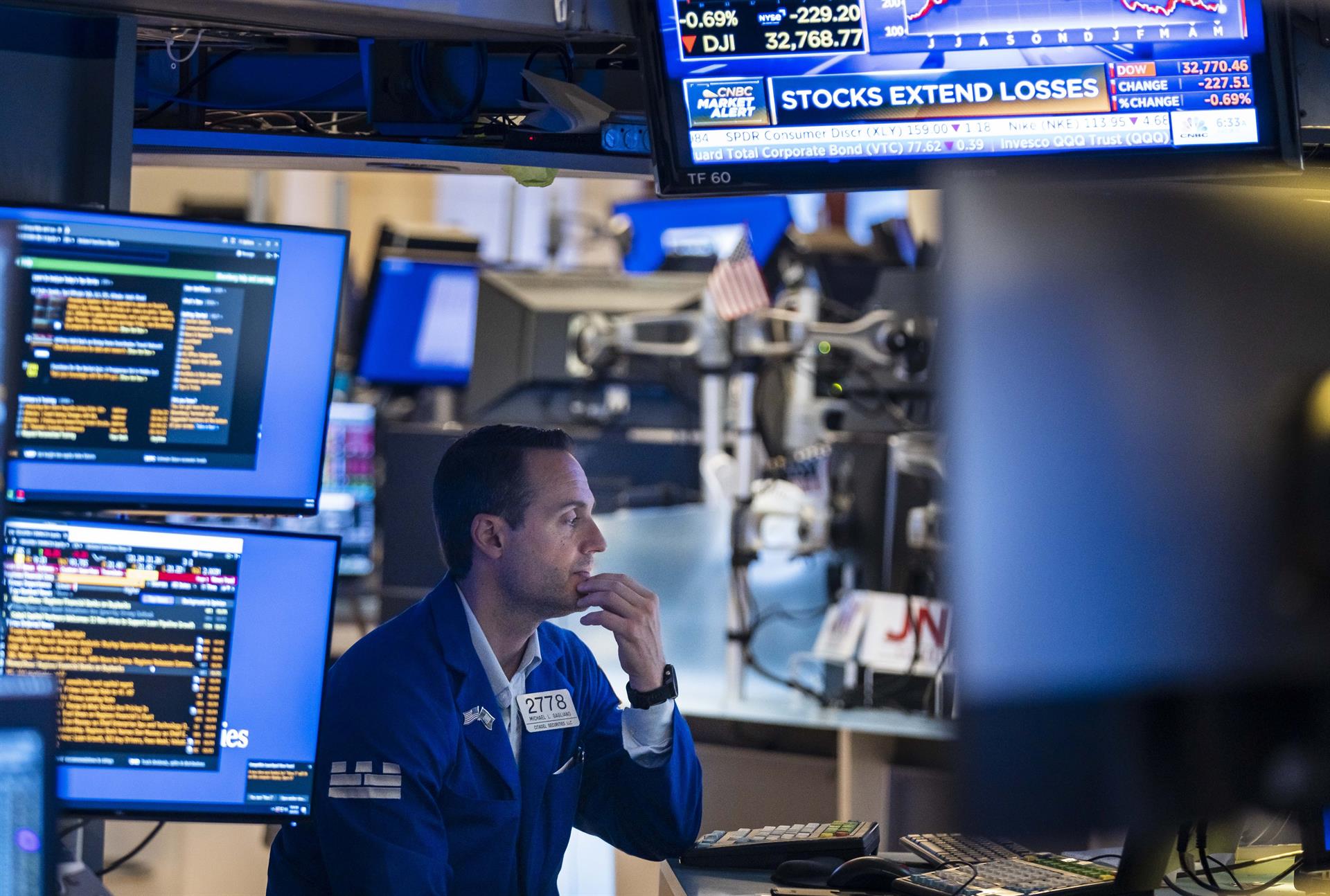 Wall Street abrió en rojo y el Dow Jones bajó un 1,26 %