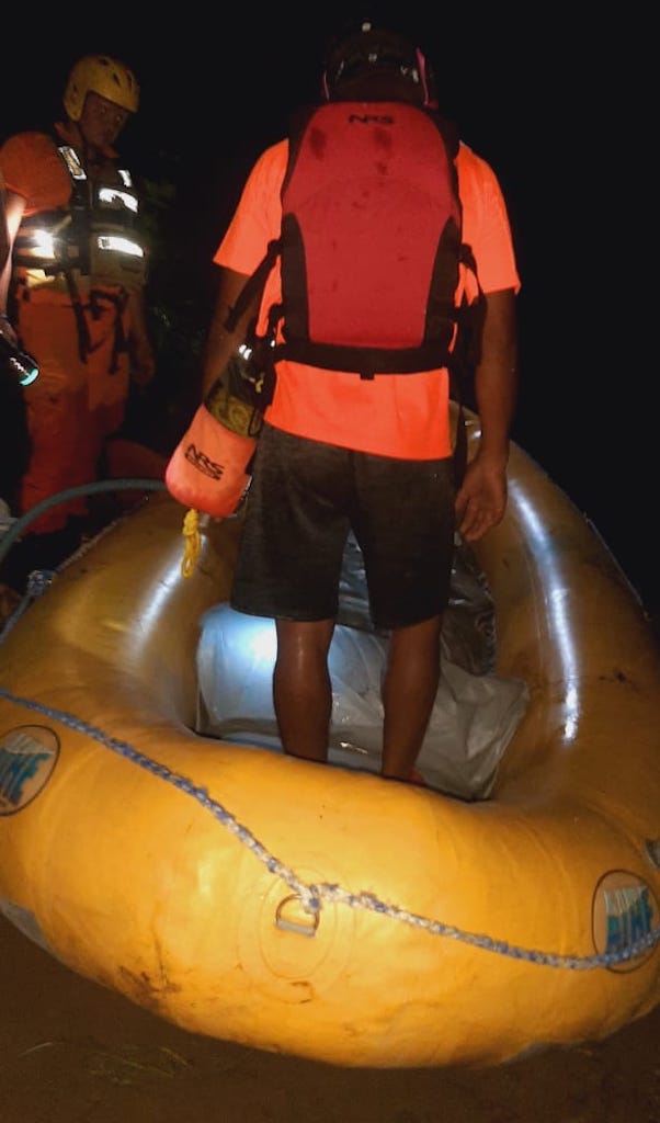 Rescatada la pareja atrapada en islote del río Fonseca, en Chiriquí