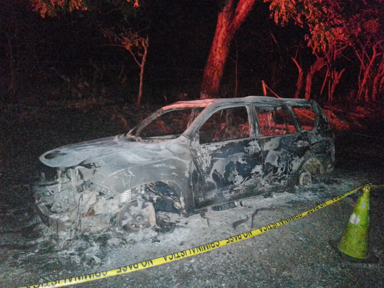 Encuentran cadáver dentro de un vehículo incendiado en Pacora