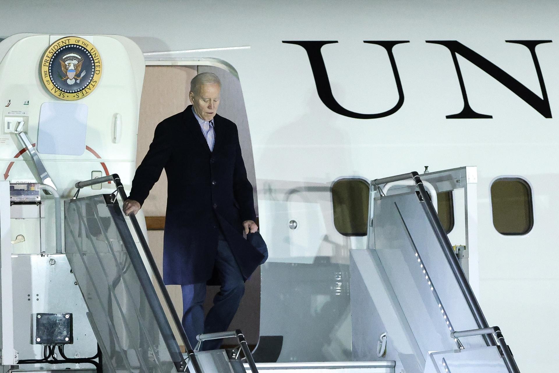 Biden llegó a Polonia tras un viaje de más de ocho horas en tren desde Kiev