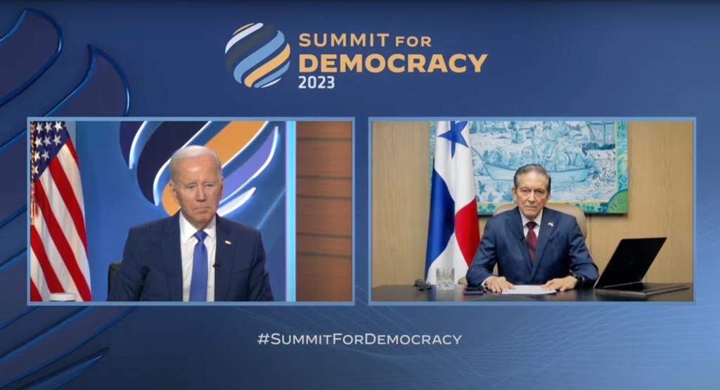 Presidente Cortizo participó en Cumbre de la Democracia, moderada por mandatario Joe Biden