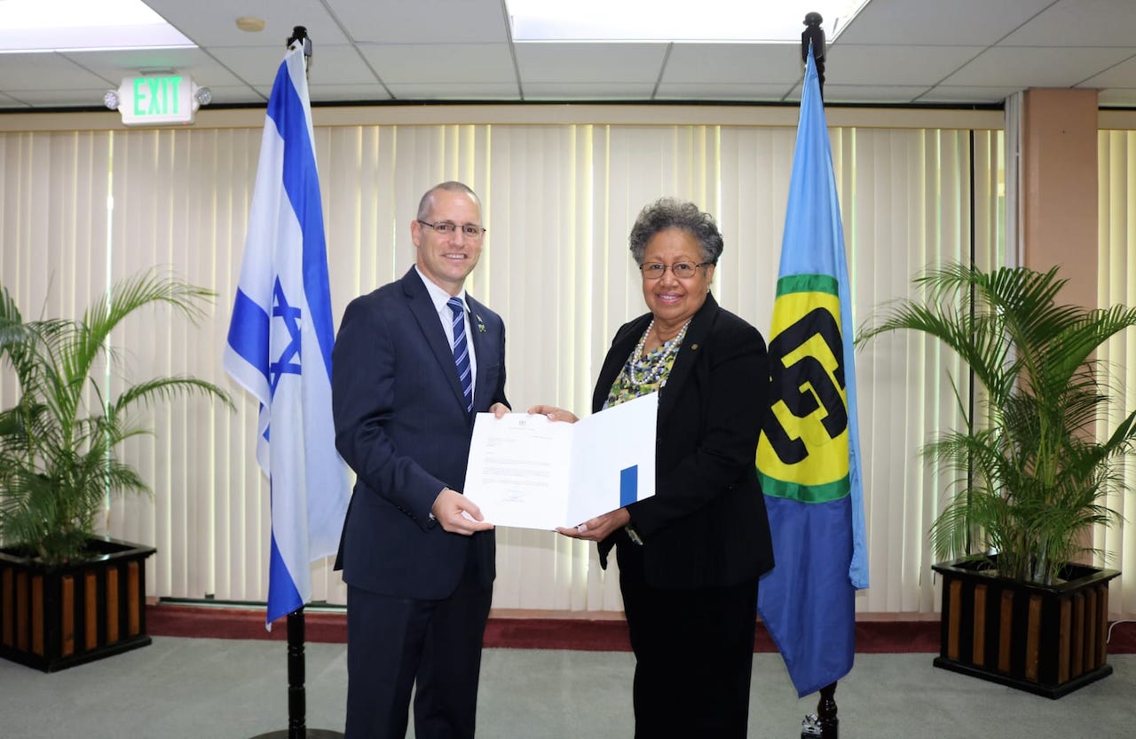 Presentadas Cartas Credenciales por el embajador Itai Bardov ante Caricom