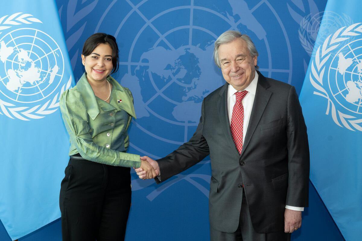Canciller panameña se reunió con el secretario general de Naciones Unidas