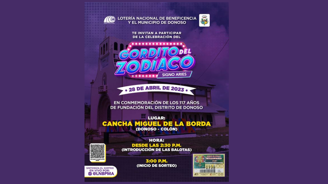 Hoy 28 de abril: Sorteo del Gordito del Zodiaco desde Donoso