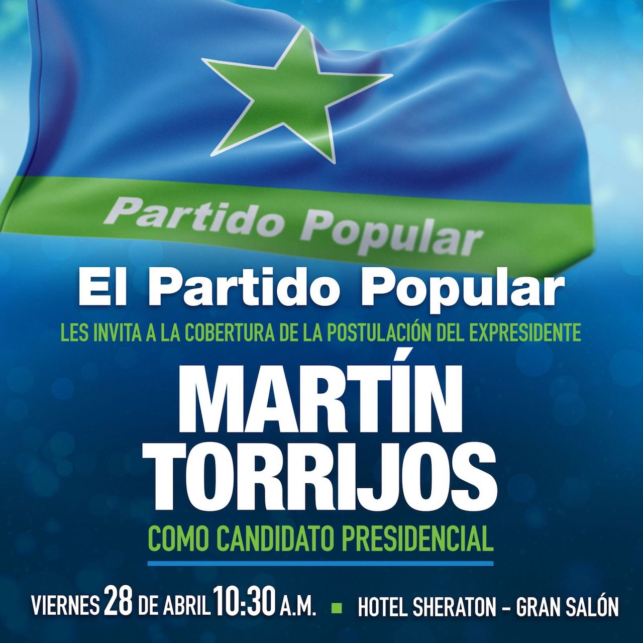 Viernes 28 de abril Postulación de Martín Torrijos como candidato