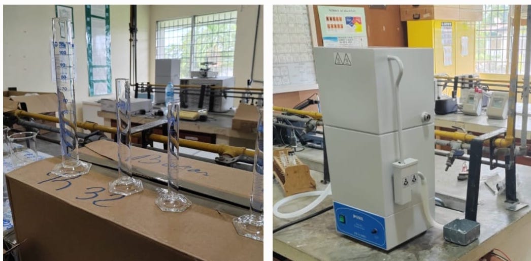 UP instaló destiladores de agua y entregó cristalería para laboratorios en CRU Bocas del Toro