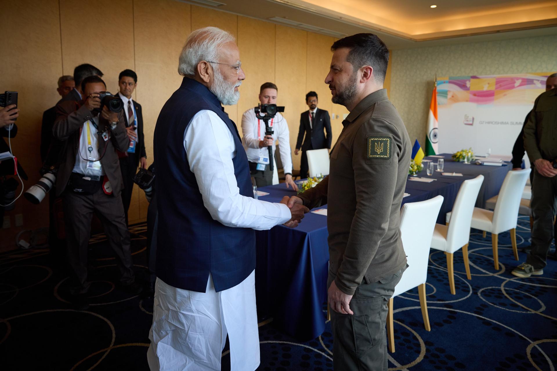 Modi se reunió con Zelenski por primera vez desde inicio de guerra, en márgenes cumbre G7