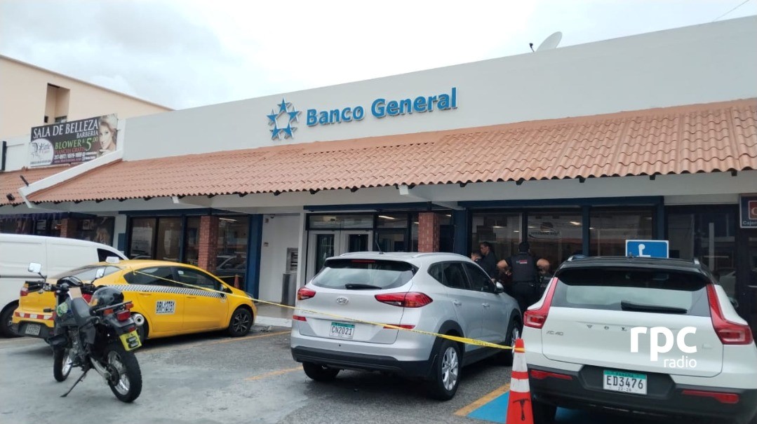 Delincuentes robaron en sucursal del Banco General en El Ingenio