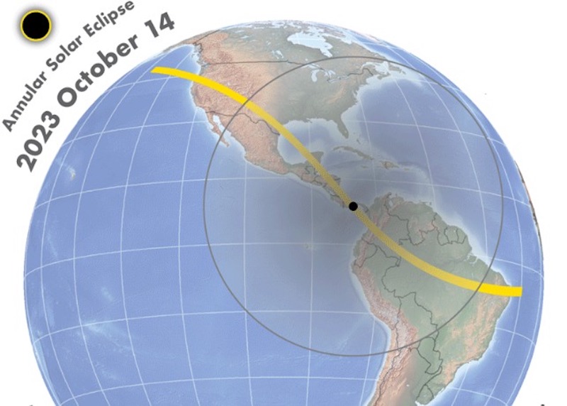 Sábado 14 de octubre habrá un eclipse solar anular, informaron físicos de la UP