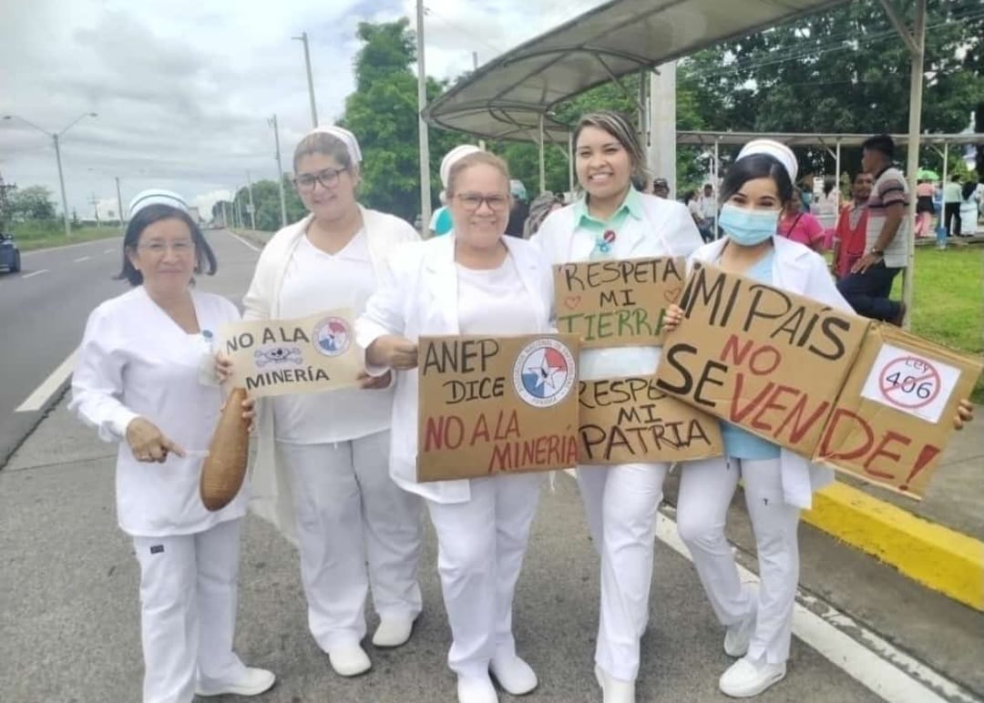 Asociación de enfermeras se sumaron a las protestas contra el contrato minero
