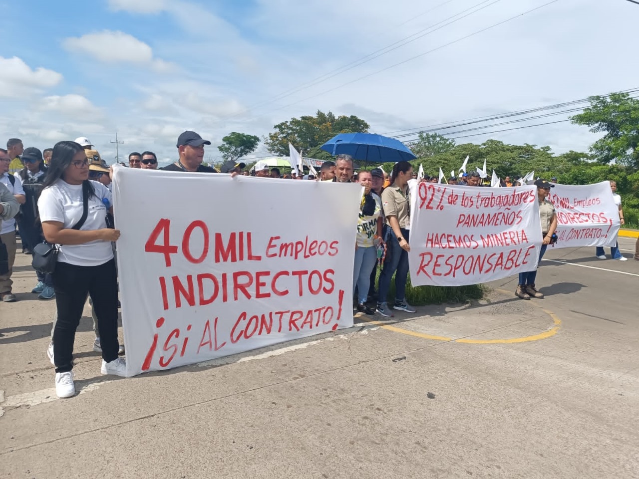 "Contrato garantiza la seguridad laboral de más de 7 mil personas", aseguraron trabajadores de Minera Panamá