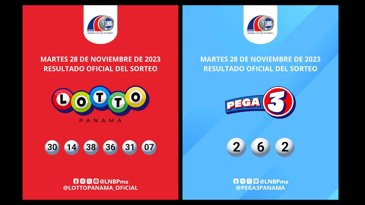 Resultados sorteos Lotto y Pega 3 LNB de 28 de noviembre de 2023