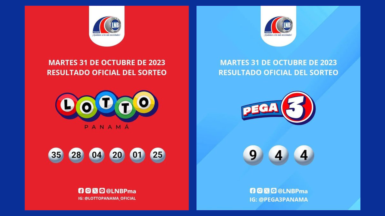 Resultados sorteos Lotto y Pega 3 LNB de ayer 31 de octubre de 2023