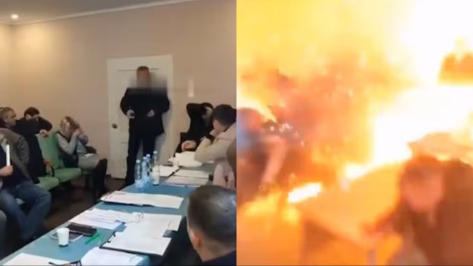 Un concejal mata dos con granadas en Ucrania durante sesión de consejo municipal