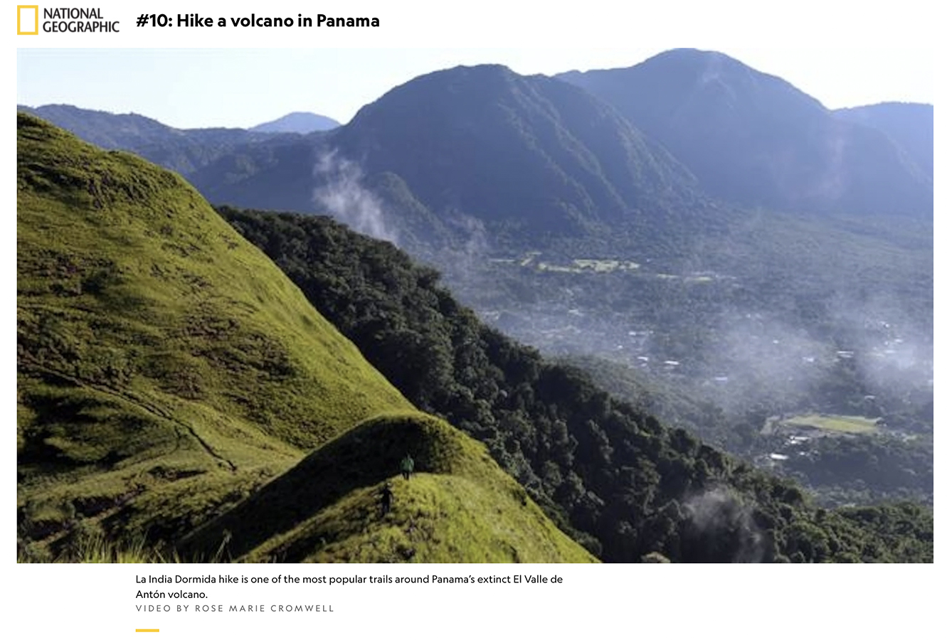 Senderos del Valle de Antón entre los 20 mejores destinos de aventuras del 2024, según National Geographic