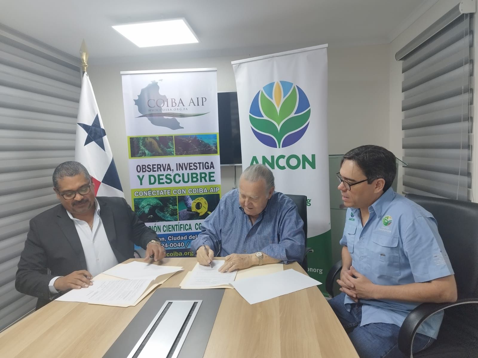 Coiba AIP y ANCÓN firman acuerdo para intercambio de información científica en dos parques nacionales