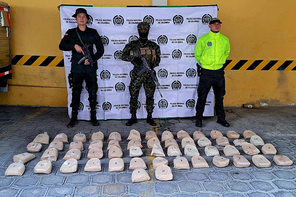 Incautan en Colombia 53.5 kilos de heroína, el mayor cargamento en los últimos años