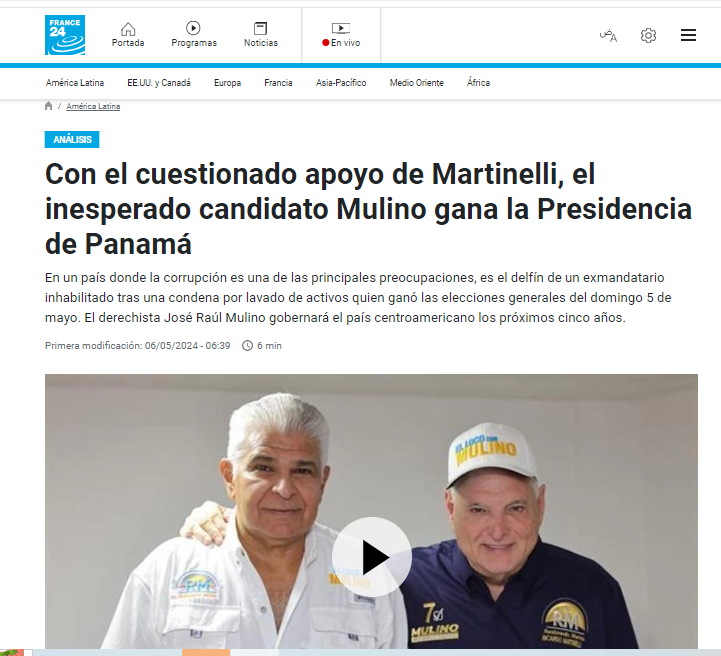 Panamá: El inesperado candidato Mulino gana la Presidencia