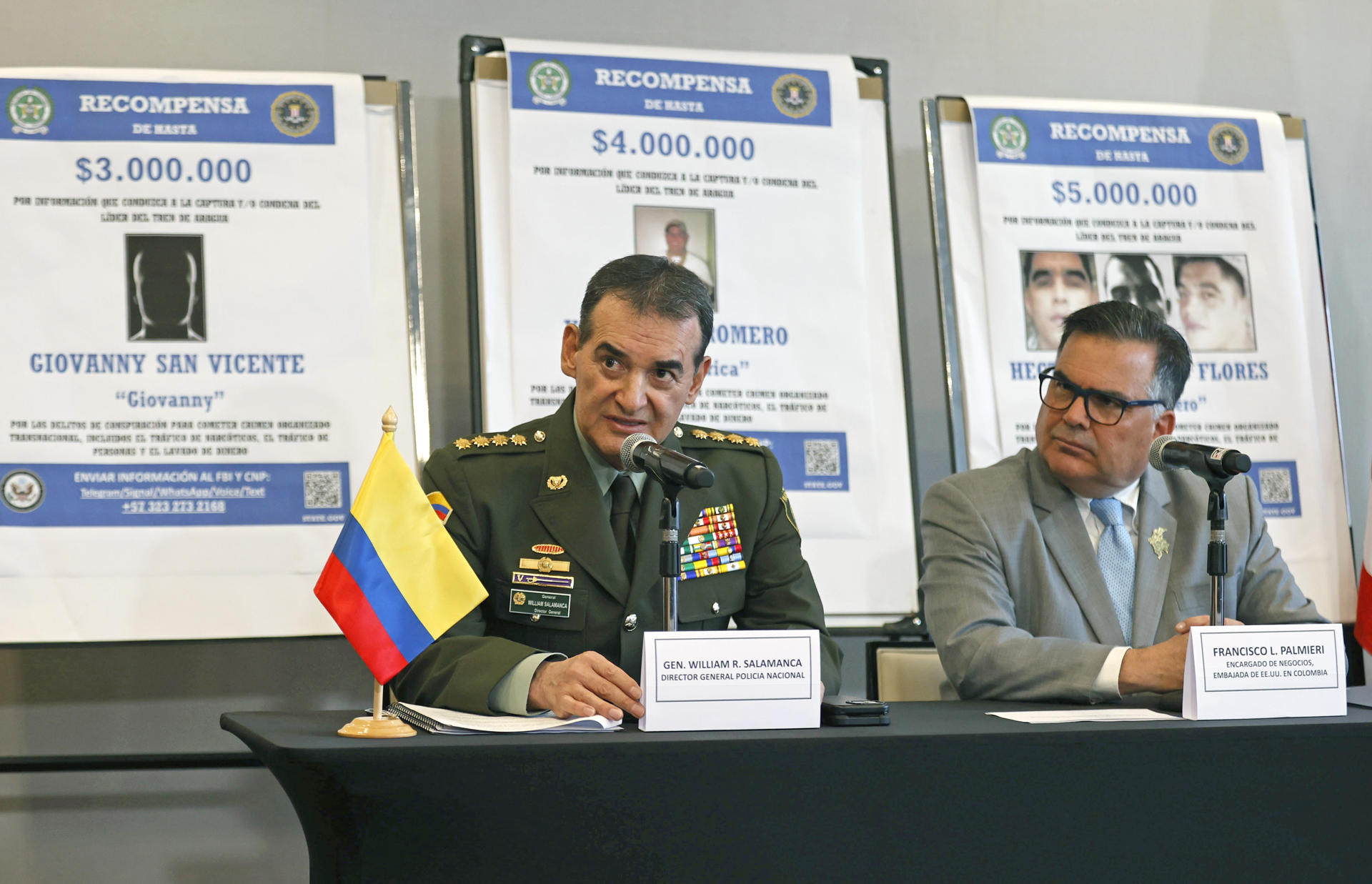 EEUU y Colombia ofrecen recompensa millonaria por tres líderes del Tren de Aragua