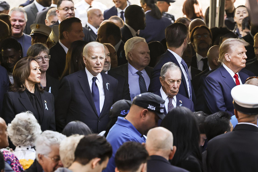 Biden, Kamala y Trump juntos en conmemoración de ataques del 11 de Septiembre