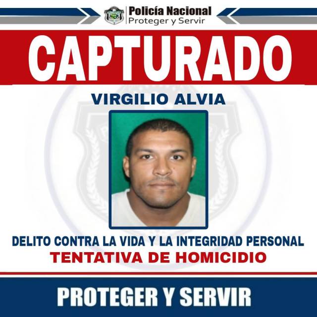 Policía captura a Virgilio Alvia, uno de los más buscados