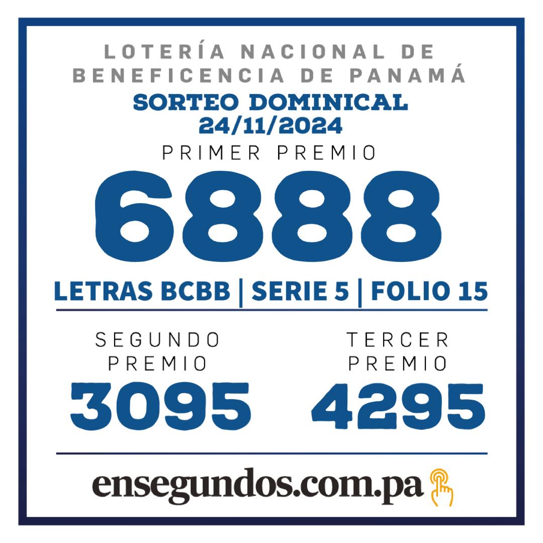 Lotería domingo 24 de noviembre del 2024