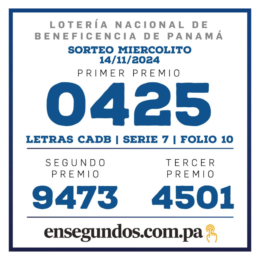 Lotería, miércoles 14 de noviembre de 2024