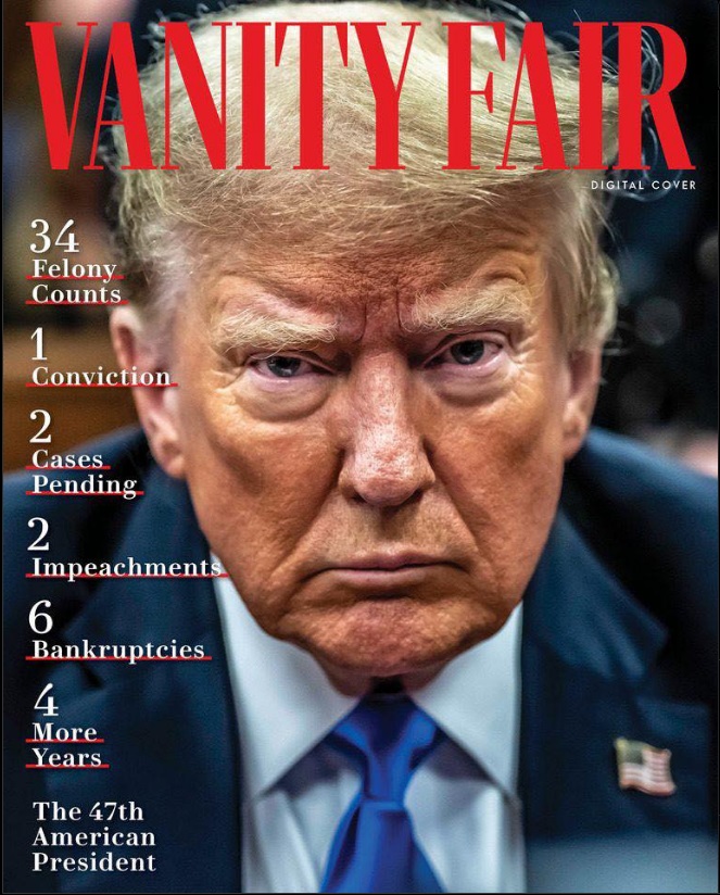 Polémica portada de Vanity Fair resume la carrera de Trump