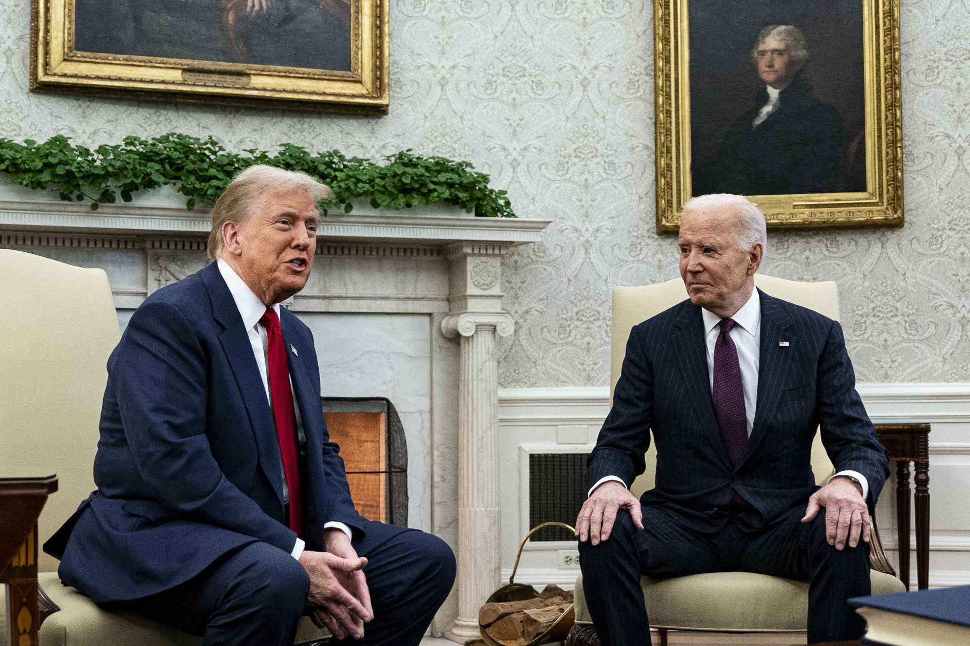 Primera reunión de trasición entre Biden y Trump dura dos horas