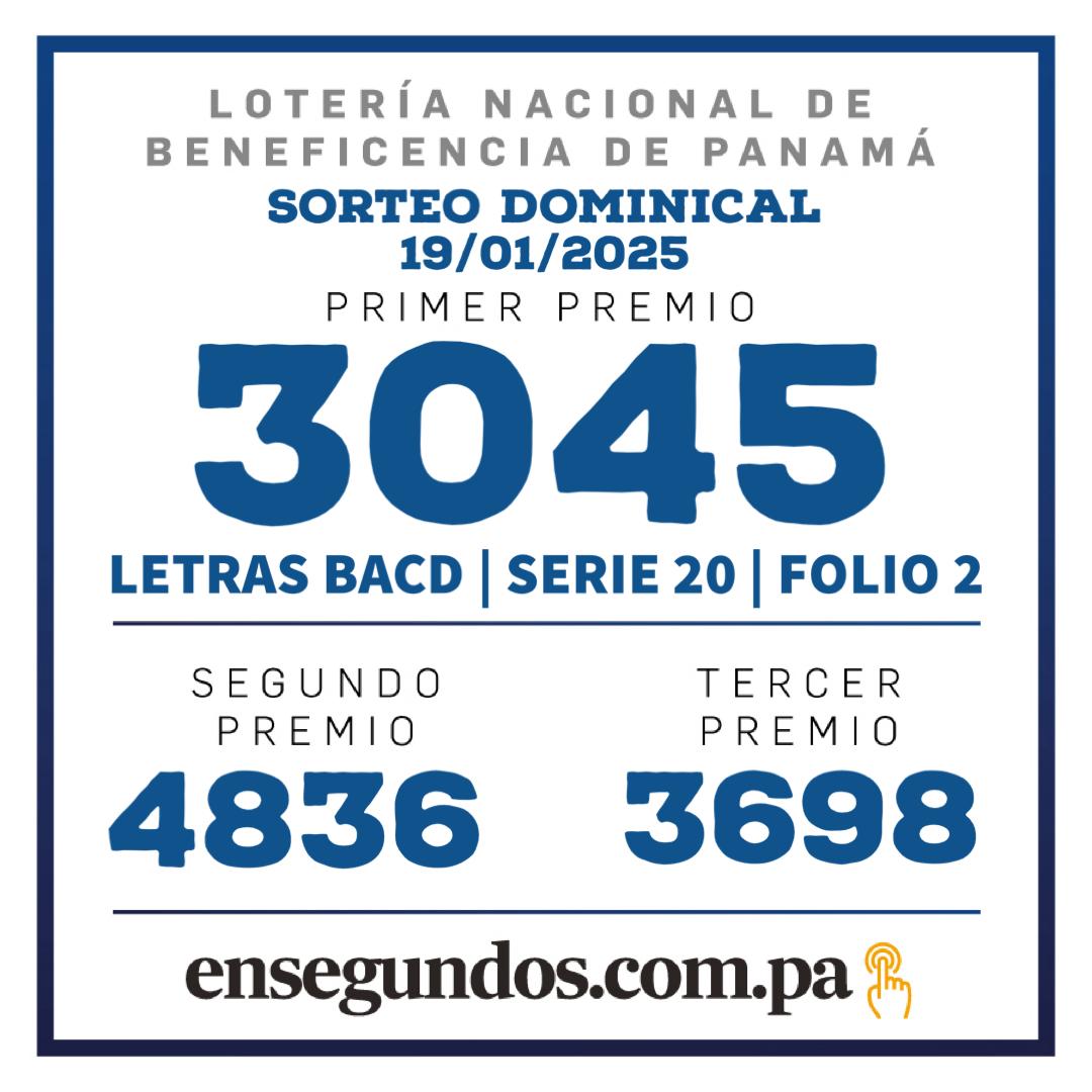 Lotería, domingo 19 de enero del 2025