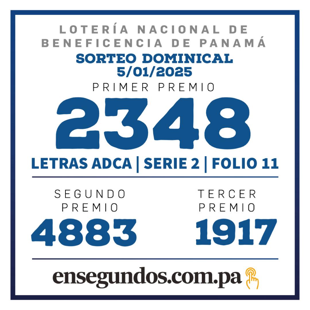 Lotería, domingo 5 de diciembre del 2025