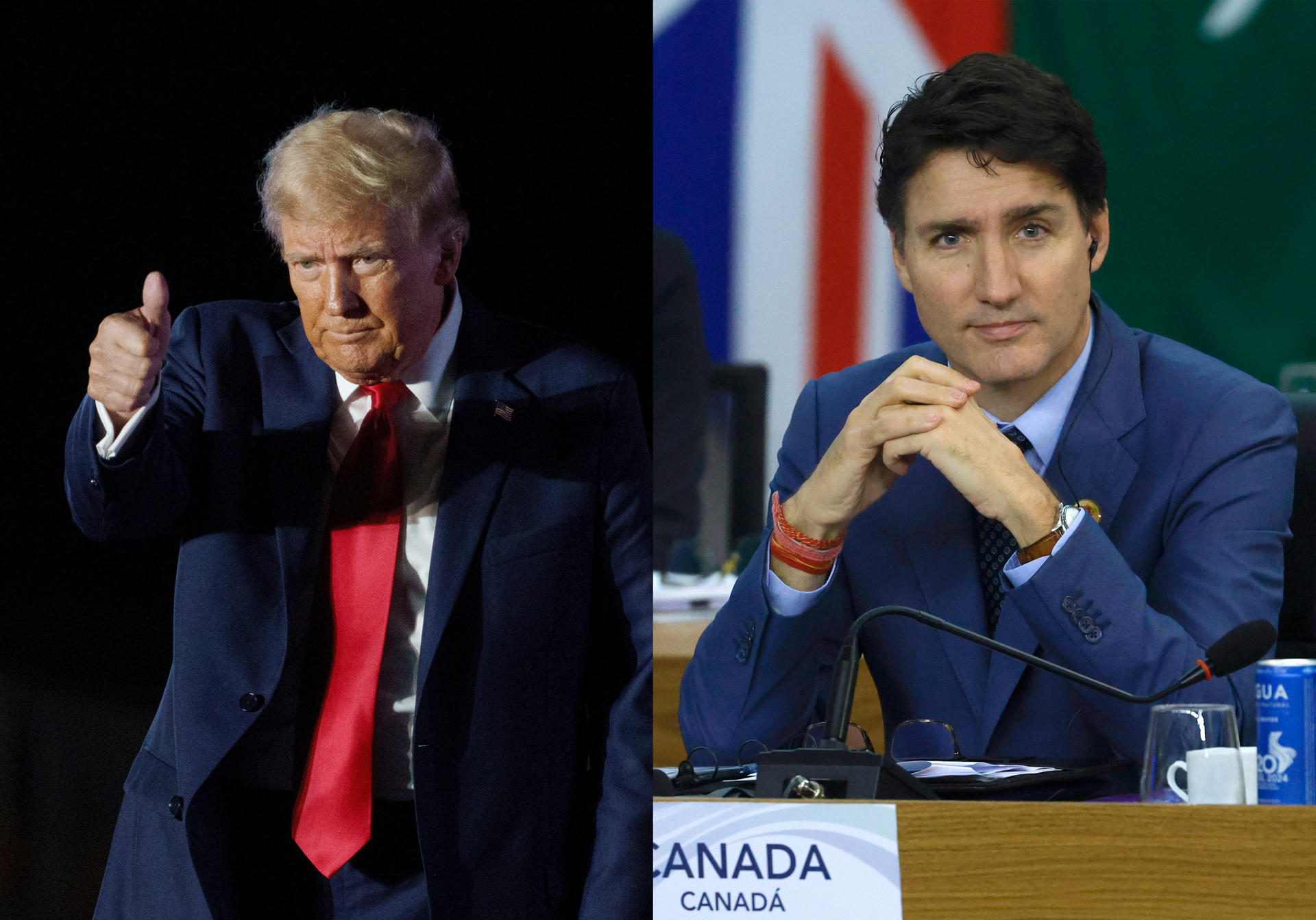 Trudeau advierte a Trump que Canadá está preparada para responder "con todo" a aranceles