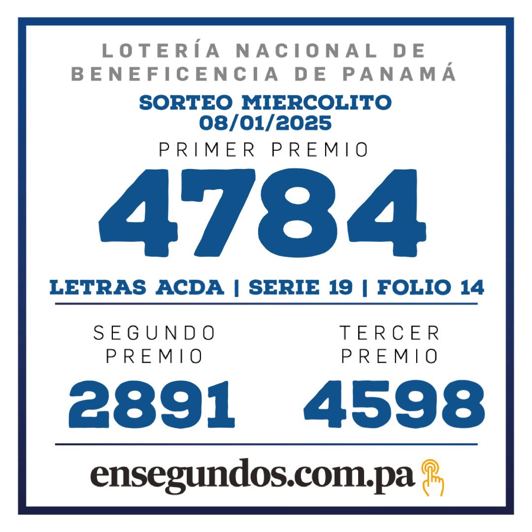 Lotería, miércoles 08 de enero de 2025