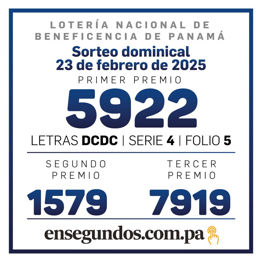 Lotería, domingo 23 de febrero del 2025