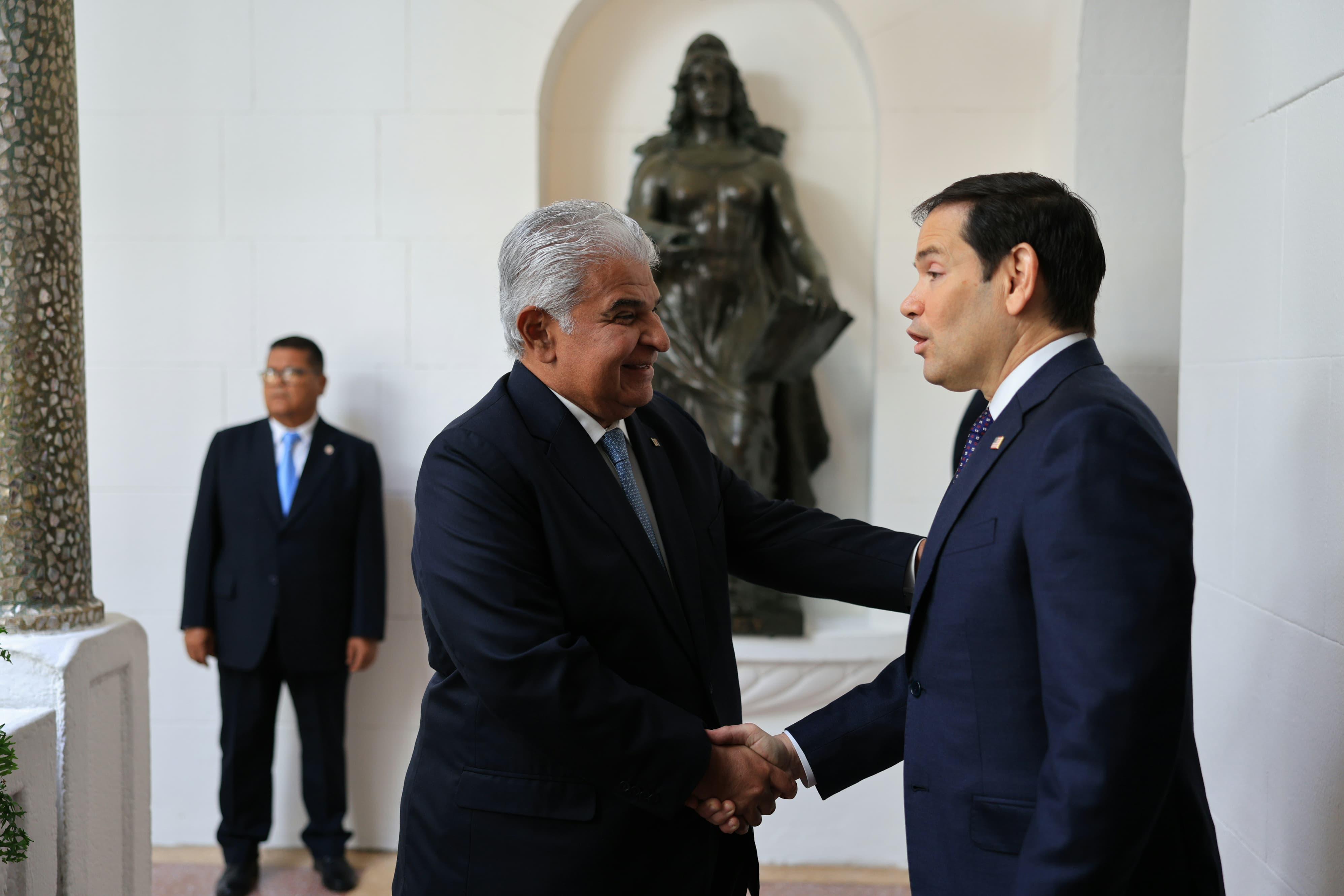 Comienza reunión de Mulino con Rubio en el Palacio de las Garzas