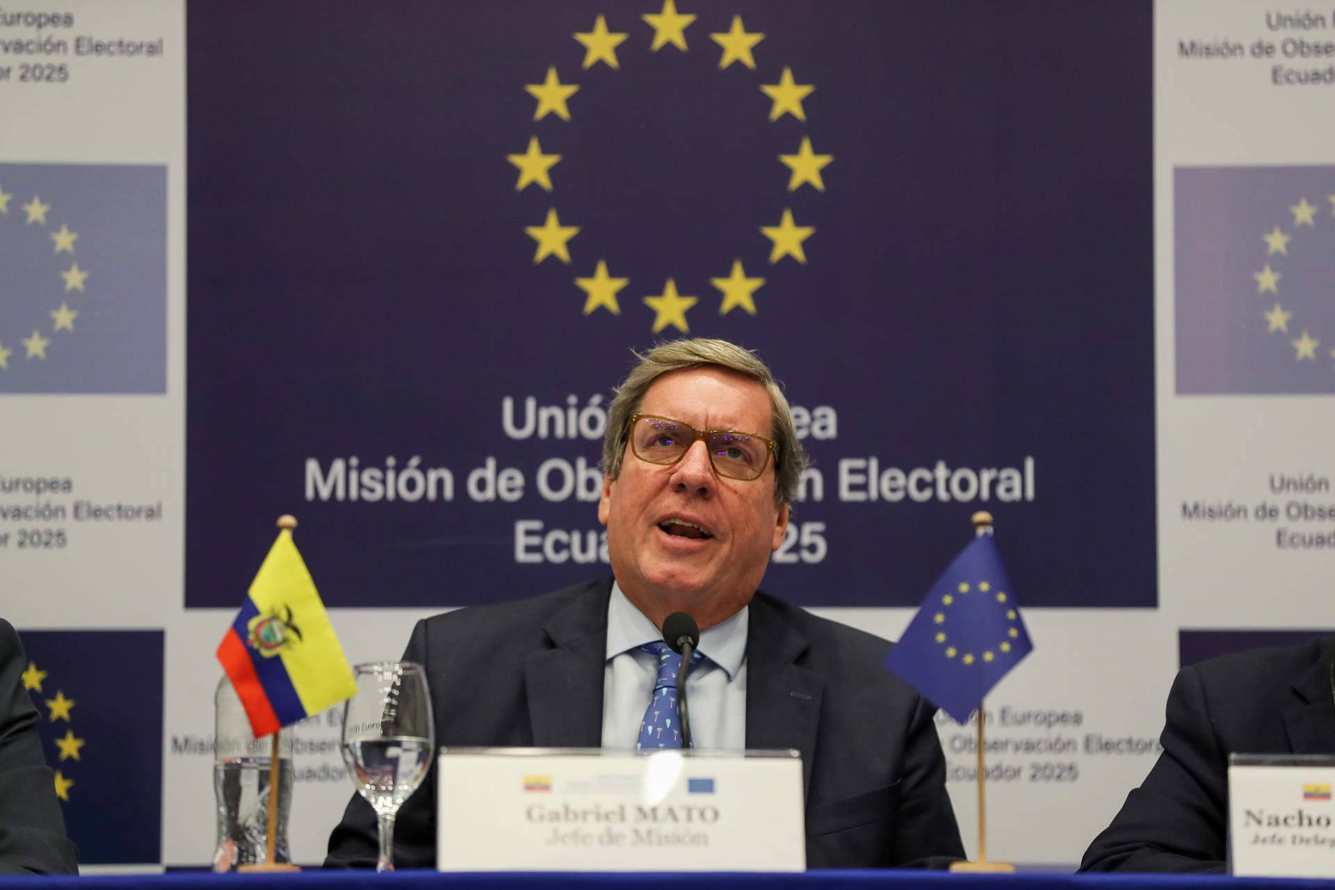 Europa descarta "fraude" en las elecciones de Ecuador ante denuncias de González y Noboa