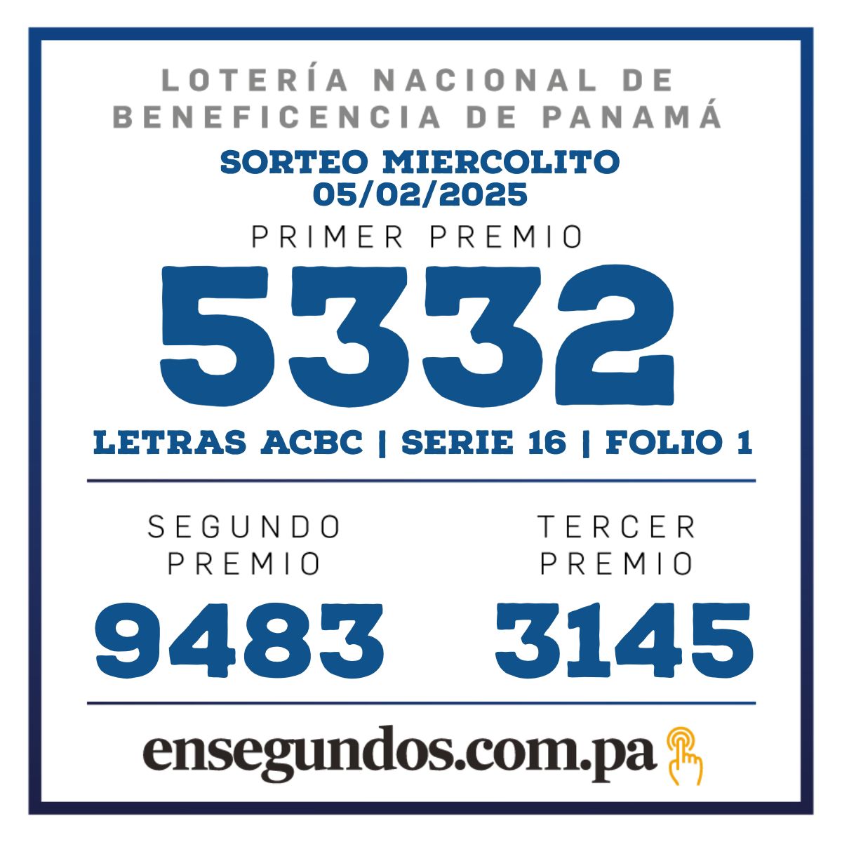 Lotería, 05 de febrero de 2025