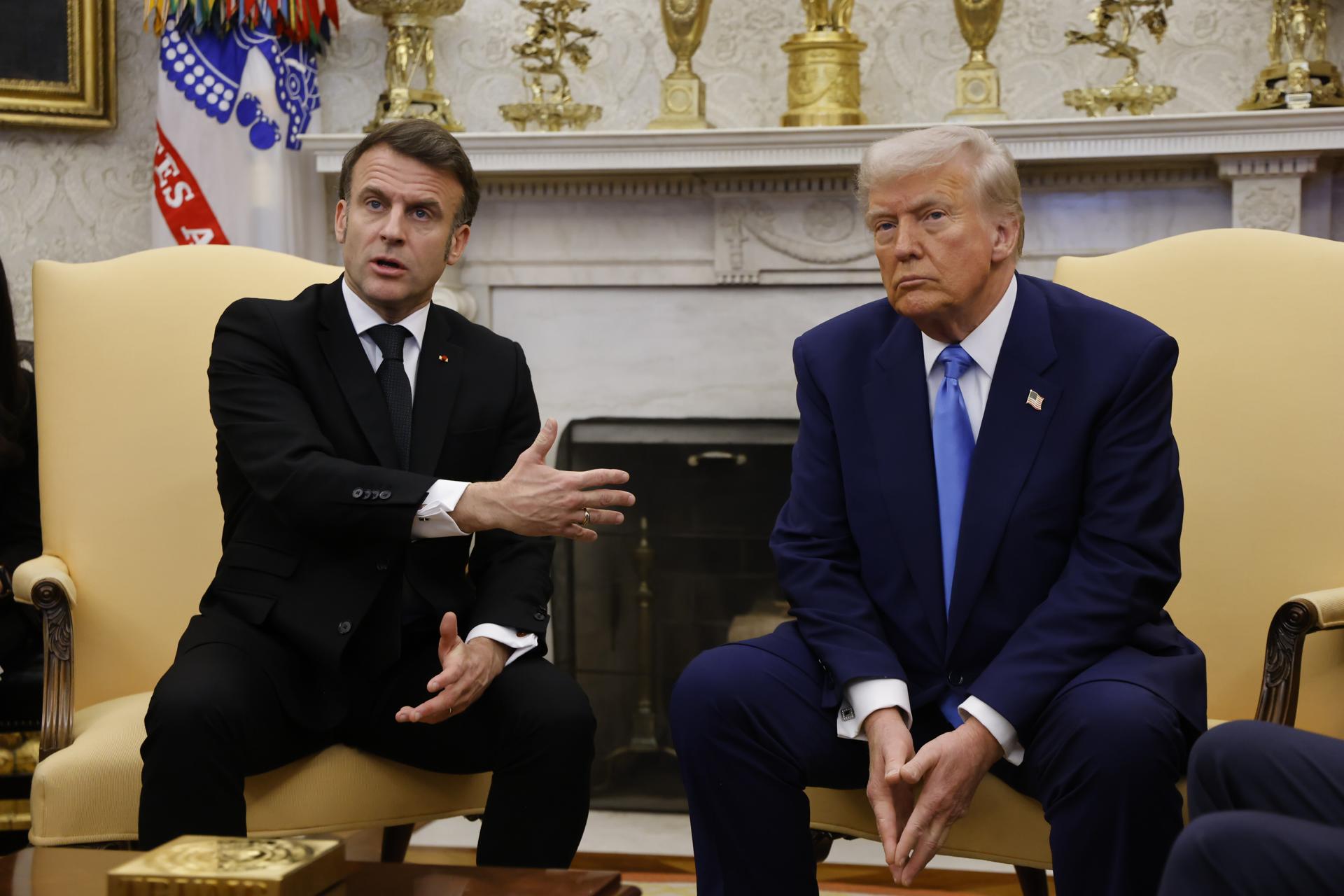 Macron insiste en una "paz sólida y duradera" para Ucrania en su reunión con Trump