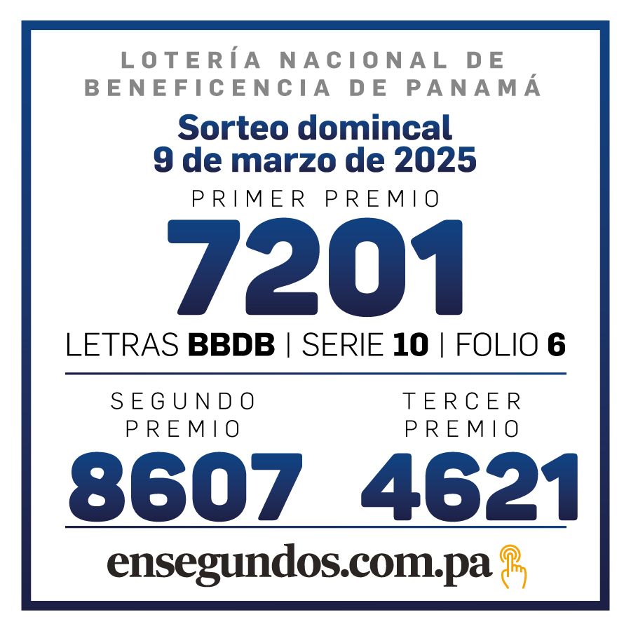 Lotería, domingo 9 de marzo del 2025