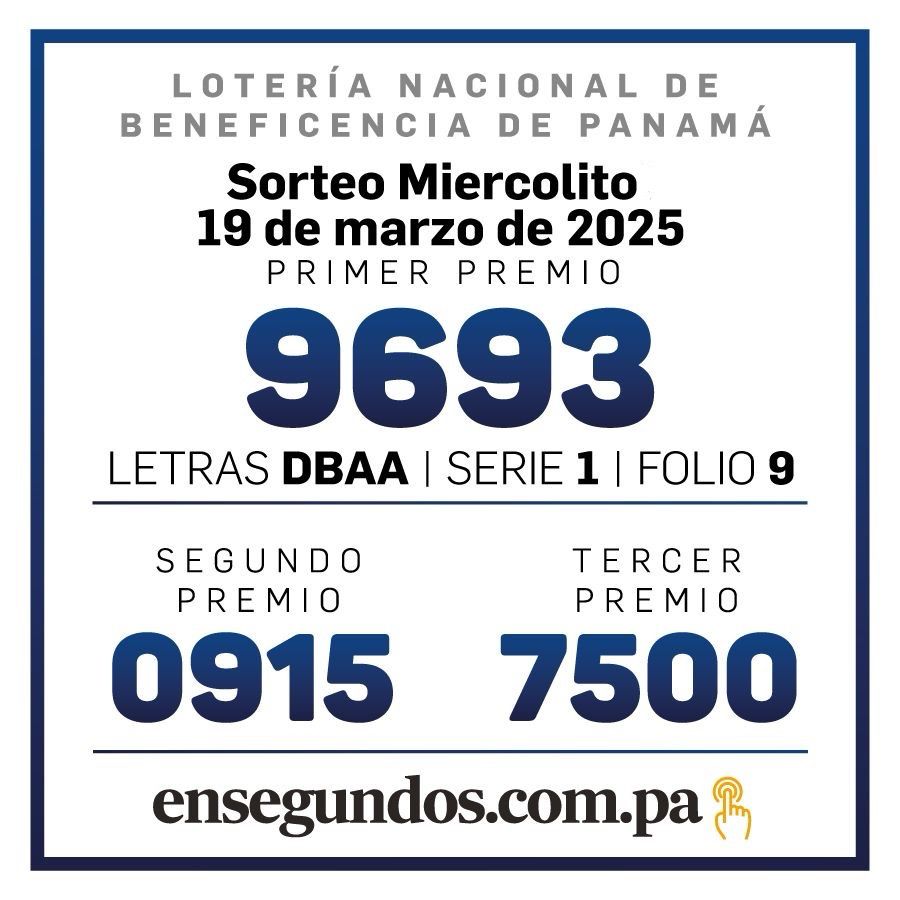 Lotería, miércoles 19 de marzo de 2025