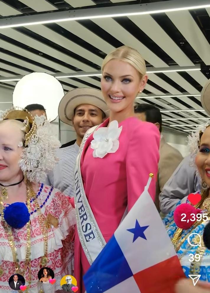 Miss Universo, Victoria Kjaer, llega por primera vez a Panamá