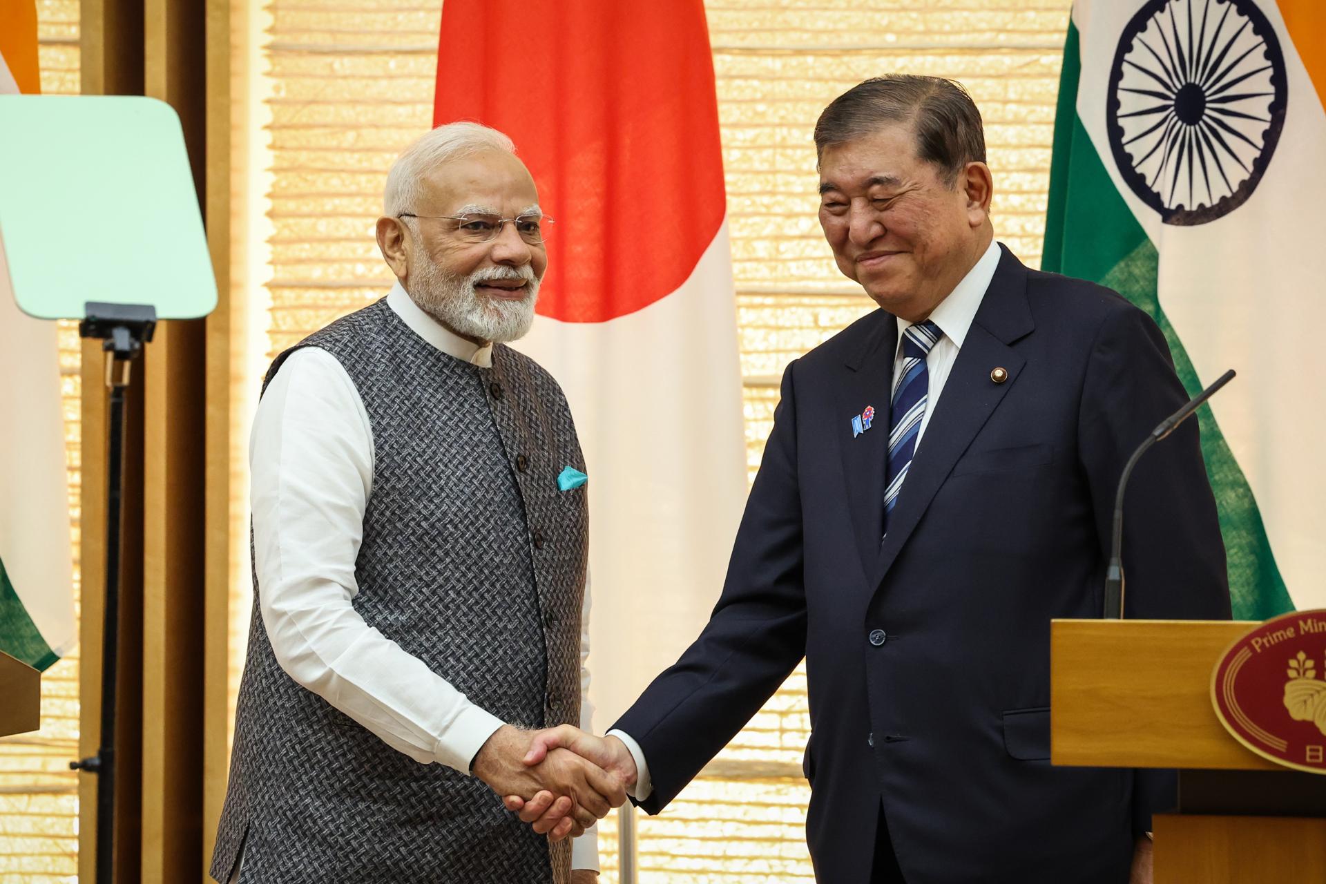 Japón e India fortalecen cooperación económica y de defensa