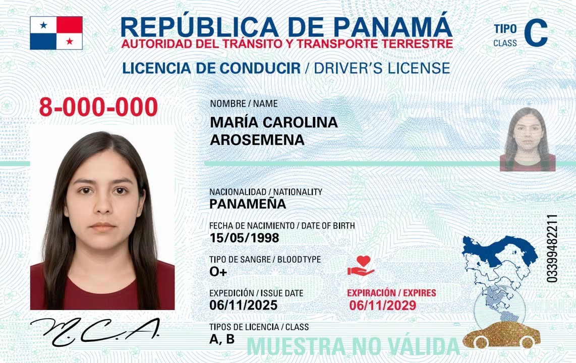 Panamá estrenará nuevo formato de licencia de conducir con tecnología avanzada de seguridad
