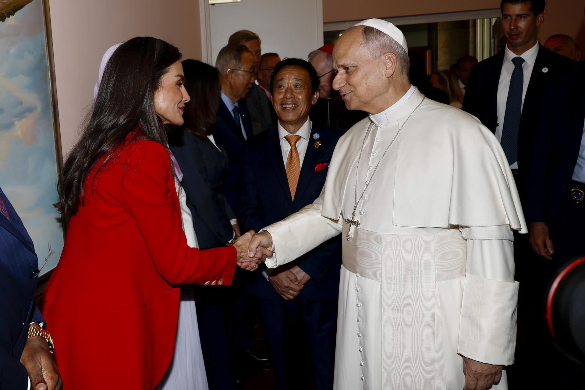 Reina Letizia y papa León XIV denuncian en la FAO el hambre como "arma de guerra"