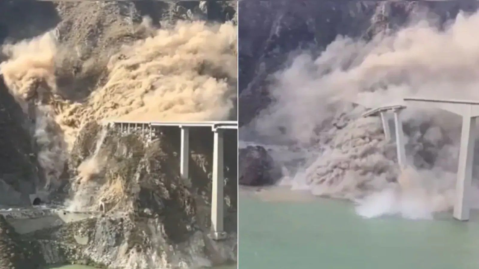 Un puente de 758 metros recién inaugurado se desploma en China sobre una central hidroeléctrica