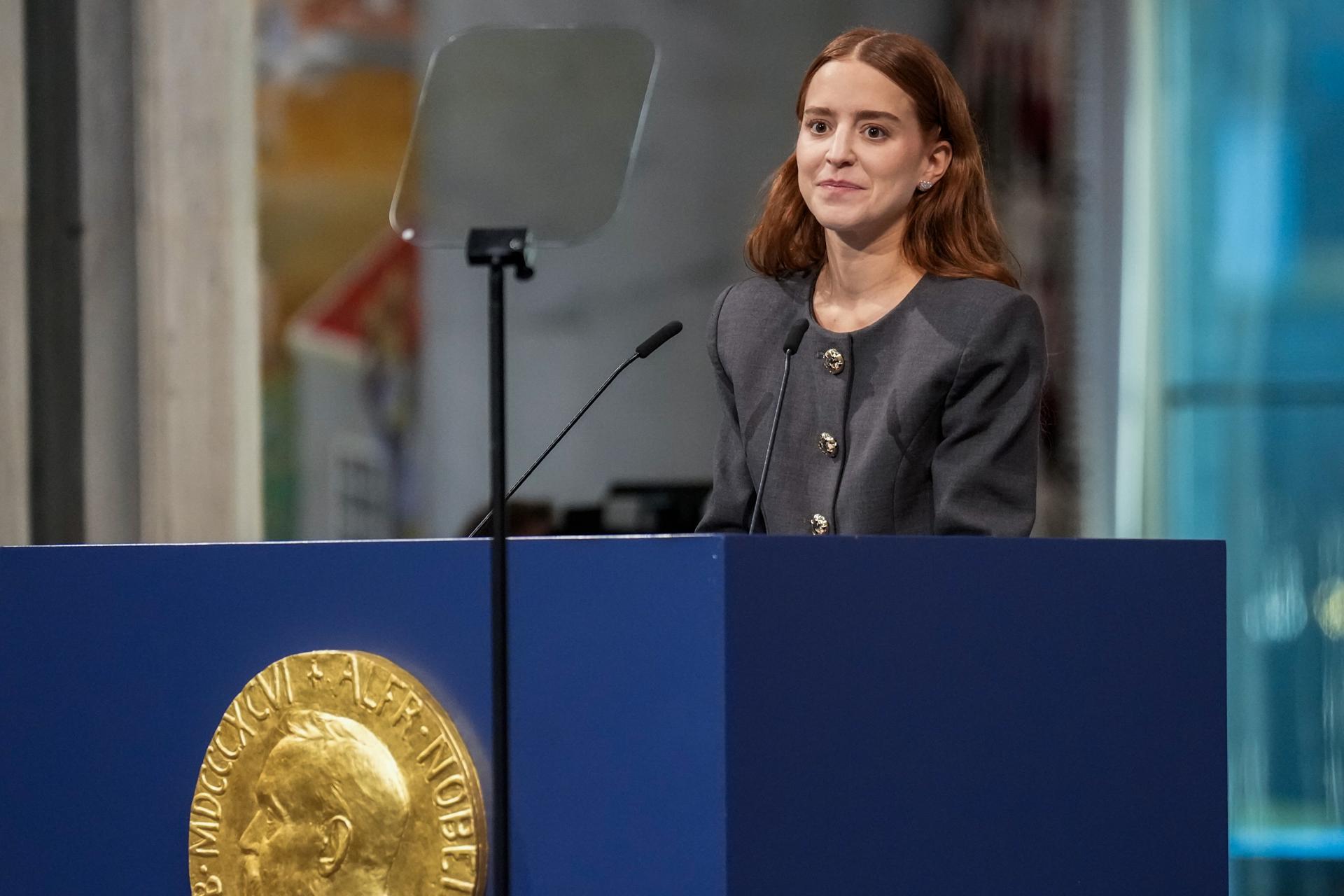 Machado, en su discurso por el Nobel de la Paz leído por su hija: "Venezuela volverá a respirar"