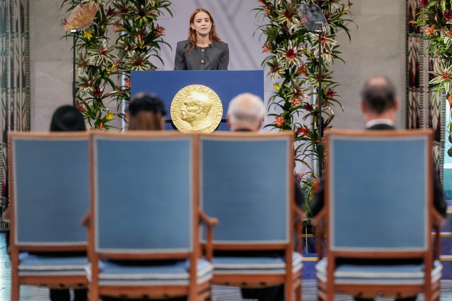 Su hija recibió el Premio Nobel, Machado confirma llegada a Oslo